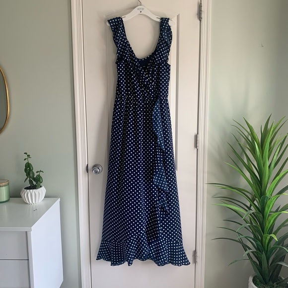 Dresses & Skirts - Blue & White polk dot maxi